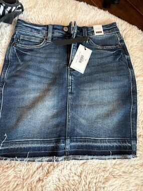 Judy Blue Mid Wash Blue Denim Mini Skirt
